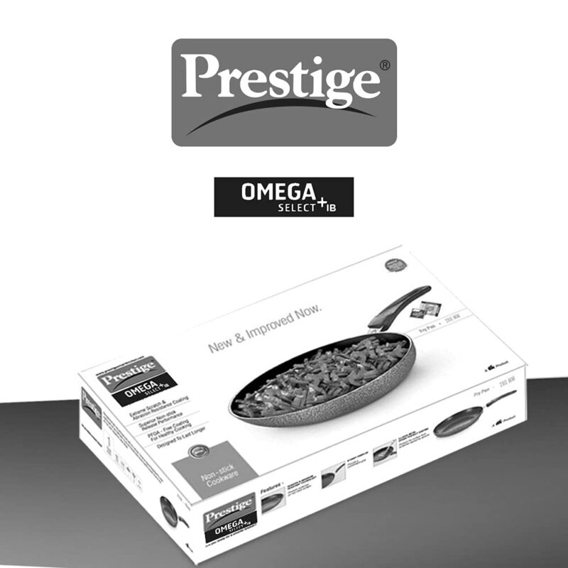 Prestige Omega Select Plus 20cm Non-Stick Fry Pan | Gas & Induction Compatible | Scratch Resistant & Metal Spoon Friendly | Sturdy Handles - Image 2