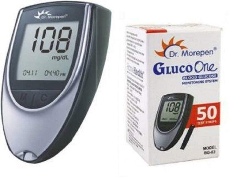Dr. Morepen GlucoOne Blood Glucose Monitor Model BG-03 with 50 Strips - Image 2