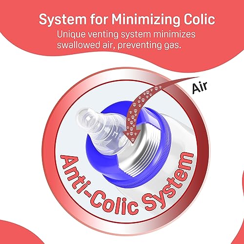 Pigeon Peristaltic Baby Nursing/Feeding Bottle KPP Nipple LL,for 12+ Month Babies,BPA Free,BPS Free,Square Base,Blue,240 ml - Image 4