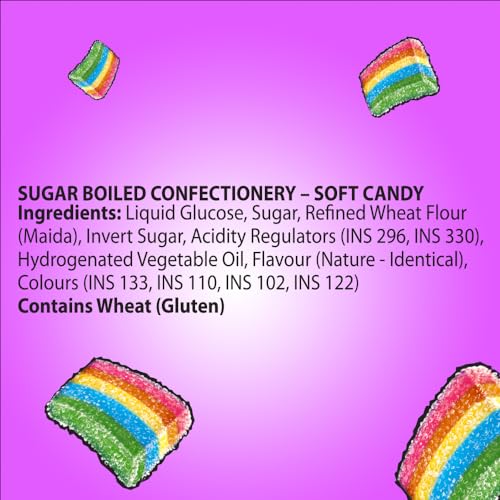 Chupa Chups Sour Bites, Mixed Fruit Flavour, Soft & Chewy Toffee Pack, 8 X 61.6 G, 493 Grams - Image 3