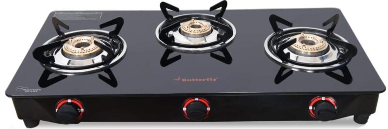Butterfly Smart Glass 3 Burner Gas Stove & Butterfly Rhino Plus Wet Grinder, 2L (Grey), 150W - Image 6