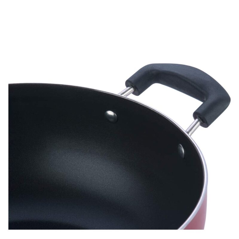 Vinod Cookware Zest Non-Stick Induction Friendly Deep Kadai with Lid, 4.1 Litres - Image 3