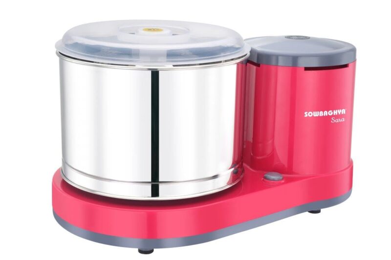 Sowbaghya Sara 2Ltr Table Top Wet Grinder with Coconut Scrapper & Atta Kneader (Pink) | Heavy Duty Motor | Ideal for Your Kitchen | 2Ltr Wet Grinder for All Kinds of Batter for South Indian Dishes - Image 6