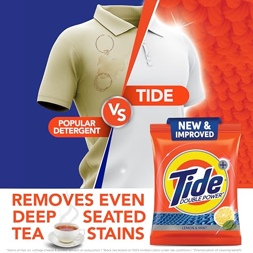 Tide Plus Detergent Washing Powder with Extra Power Lemon and Mint Pack - 500 g - Image 7