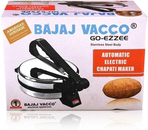 BAJAJ VACCO Go-Ezzee Chapati/Roti/Khakhra Maker C-02 Wattage 900, Stainless Steel, Black, 900w - Image 6