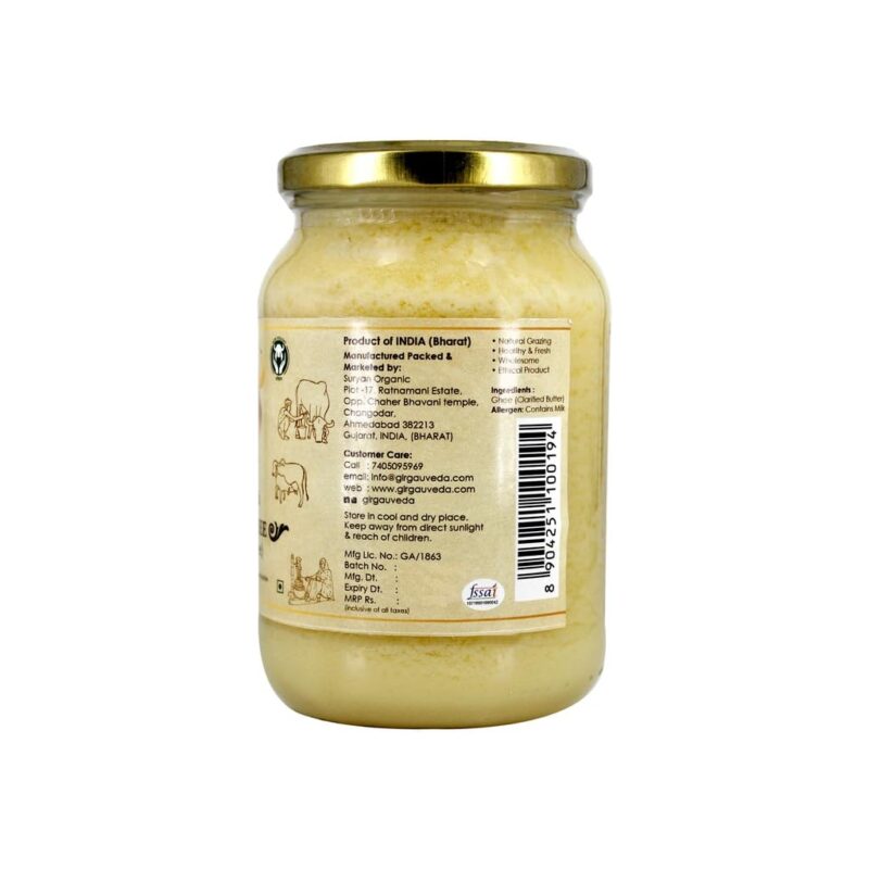 GIR Ahinsak Gau Ghee Vedic, Ethical, Desi Pure Breed Gaumata (A2), Bilona, Grass-Fed, Non-Gmo Good For Health, 500 Ml - Image 5