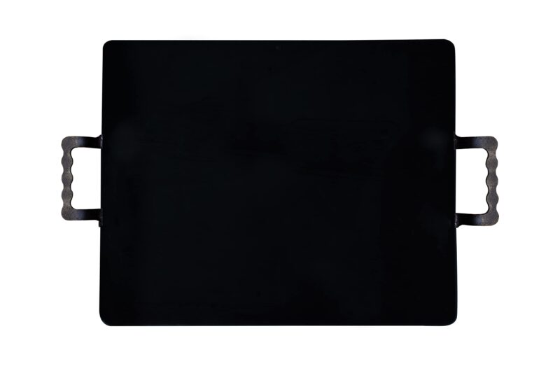 MYNAKSHA Rectangular Pure Iron Dosa Tawa with Laser Cutting Handle (Black, 30 x 38cm). (15�15)