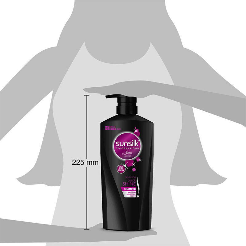 Sunsilk Stunning Black Shine Shampoo, With Amla Pearl Extract, 650 ml - Image 5