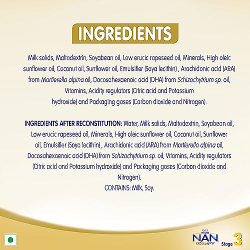 EXCELLAPRO Nan Stage 3 Follow-Up Formula Milk Powder For Babies (After 12 Months), - With Dha-Ara, 400G Bag-In-Box Pack, Infant - Image 6