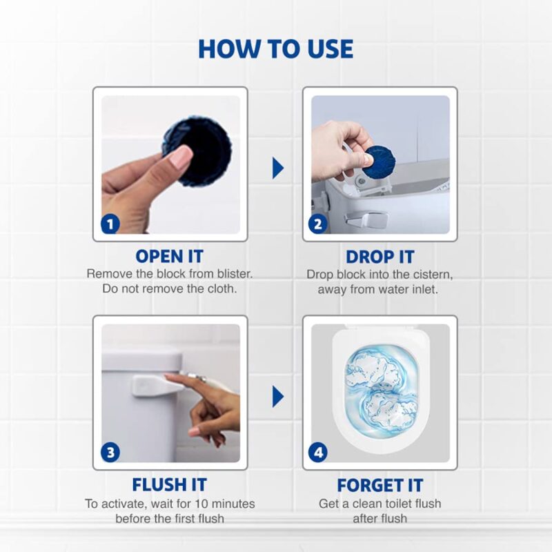 Harpic Flushmatic In-Cistern Toilet Cleaner Blocks, Marine - 150 g | Lasts Upto 240 Flushes & Disinfectant Bathroom Cleaner Liquid, Floral - 1 L | India's # 1 Bathroom Cleaner - Image 5