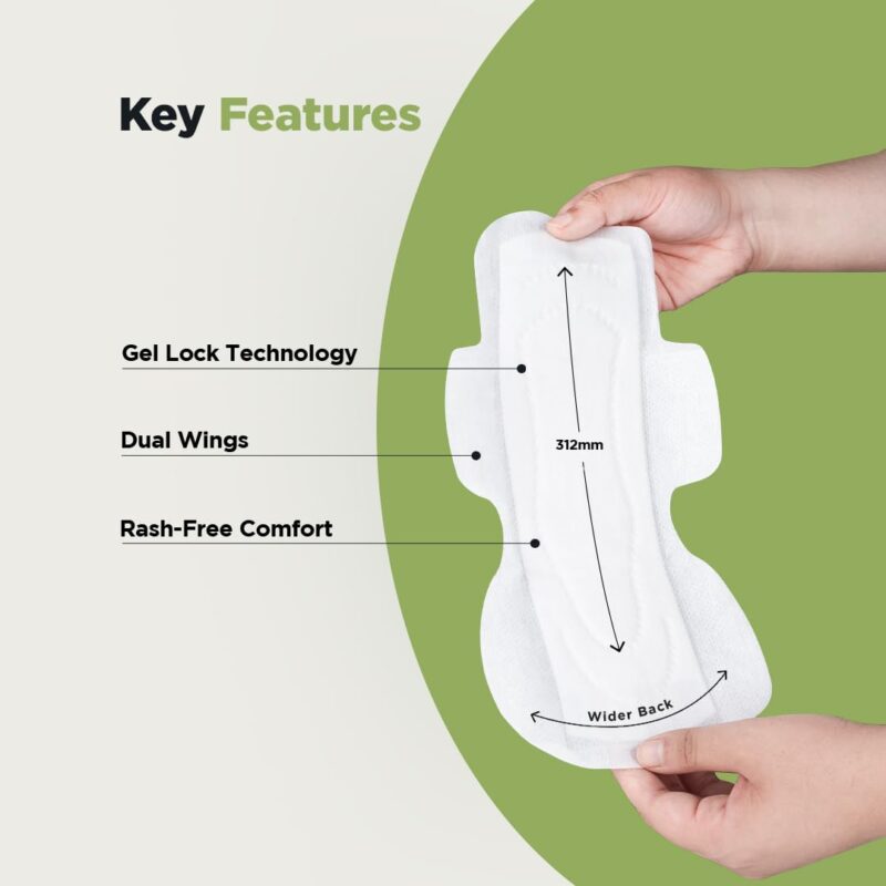 Pee Safe Ultra Thin Sanitary Pads For Women | 30 Pads- 14 XL Pads + 16 XXL Pads For Rash Free Periods | Cottony Soft Sanitary Napkins For Ultra Comfort | Dual Wings | Toxin Free | Extra Long - Image 4