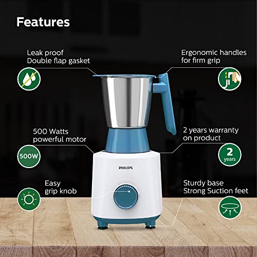 Philips HL7535/01 Mixer Grinder, 500W, 3 Jars with 5 Year Warranty on Motor, Bigger jar sizes - Image 10