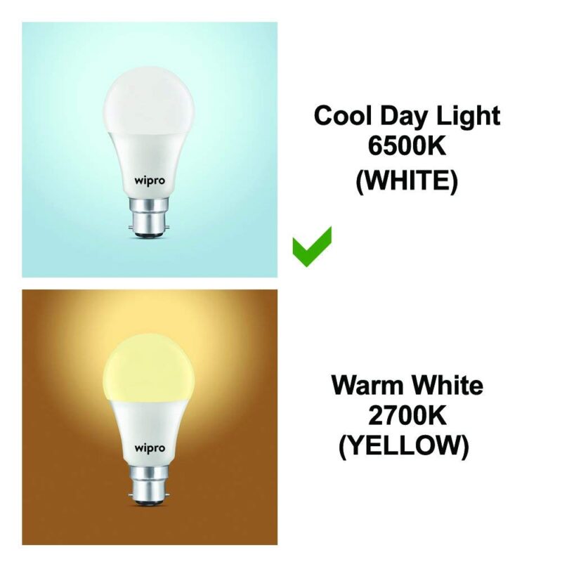 Wipro Garnet 9W LED Bulb for Home & Office |Cool Day White (6500K) | B22 Base|220 Degree Light Coverage |4Kv Surge Protection |400V High Voltage Protection |Energy Efficient | Pack of 1 - Image 3