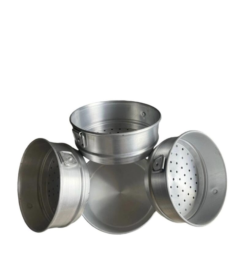 Mesofy Aluminium Momos Steamer Diamm: 8 Inch With 4 Tier Capacity 5 Litres, Silver - Image 3