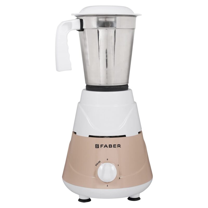 Faber Marvel 500W Blender Mixer Grinder, || Low-Noise, Up to 18000 RPM Speed || 3 SS Steel Jars for Wet, Dry Or Chutney Grinding ||1 year Comprehensive Warranty (FMG MARVEL 500 Watt 3J PW) Peach White - Image 7