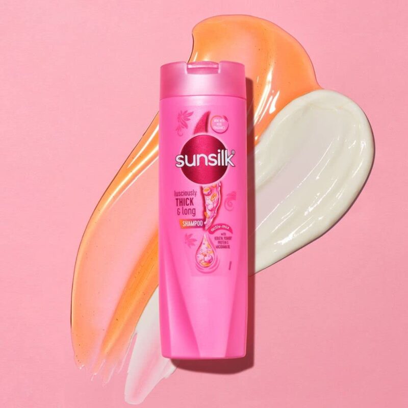 Sunsilk Lusciously Thick & Long Shampoo 1 L|| With Keratin|| Yoghut Protein and Macadamia Oil - Thickening Shampoo for Fuller Hair - Image 4