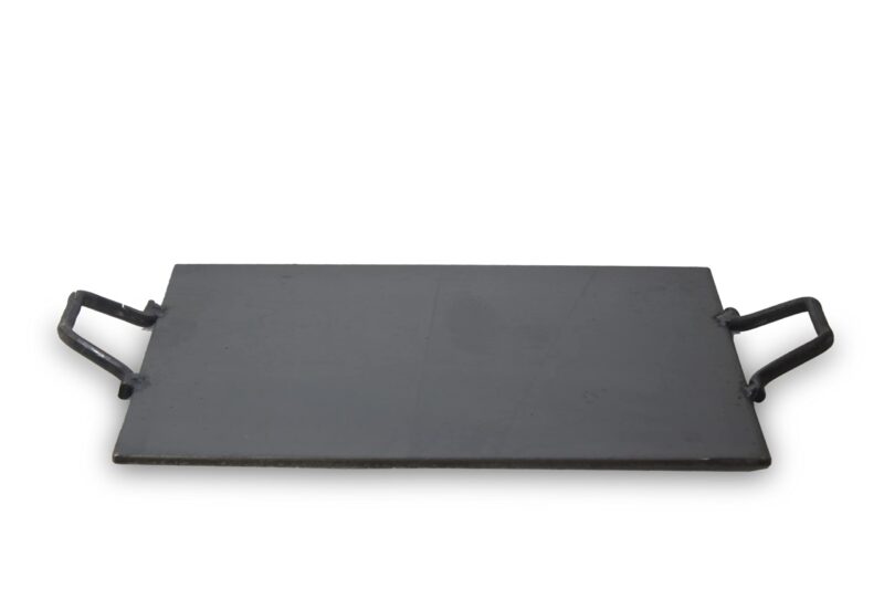 MYNAKSHA Black Iron Tawa Flatsurface Dosa Kallu with Both Side Iron Handle 12 inch with Turner. - Image 5