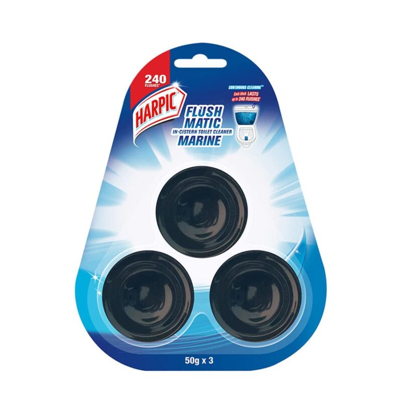 Harpic Flushmatic In-Cistern Toilet Cleaner Blocks, Marine - 150 g | Lasts Upto 240 Flushes & Disinfectant Bathroom Cleaner Liquid, Floral - 1 L | India's # 1 Bathroom Cleaner - Image 2