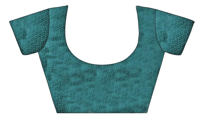 RAJESHWAR FASHION WITH RF Women's Georgette Floral Printed Saree For Women Jacquard Lace Border SareeWith Blouse(A38 BLUE FLOWER NEW 2_Free Size 6.30 Mtr) - Image 2