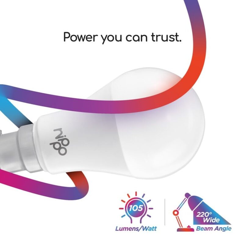 NIPPO 9W LED Bulb (2 Pack) Base 22, Cool Day Light, 1 Year Warranty, Voltage Surge Protection, High Energy Savings - Image 8