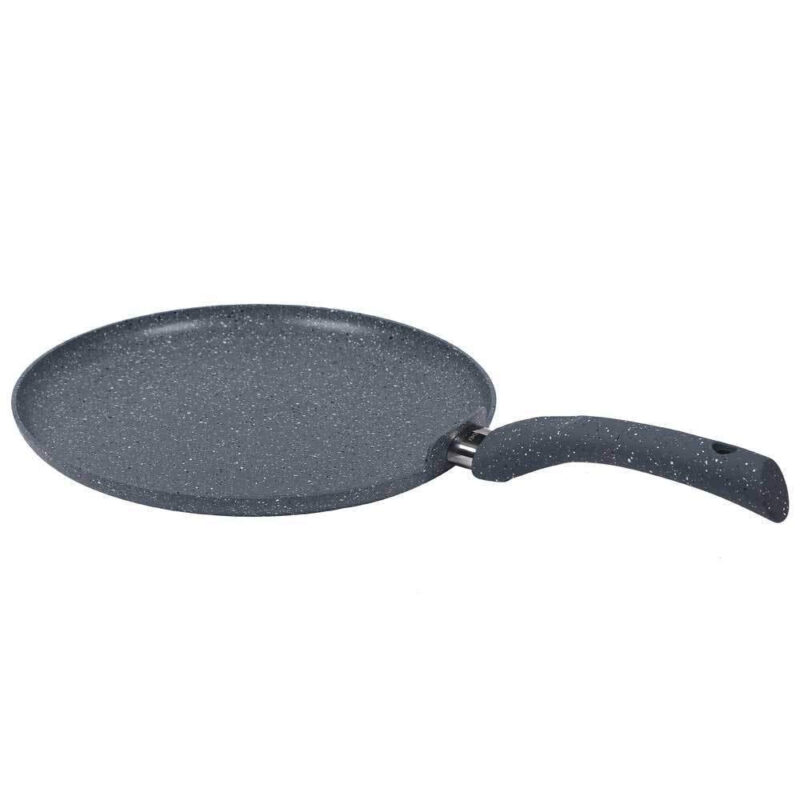 Wonderchef Granite Forged Non-Stick and PFOA-Free Aluminium Indian Cooking Dosa Tawa Crepe Pan, 24 cm Pan, Grey - Image 4