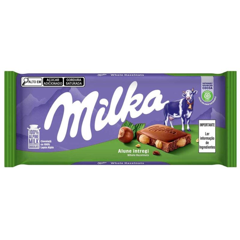 Milka Hazelnut Milk Chocolate Bar - 100g