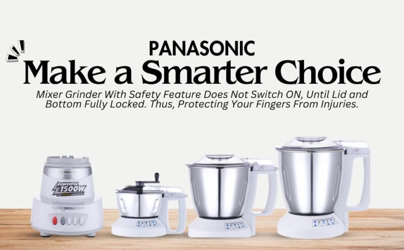 Panasonic Mixer Grinder MX-AV325 (Marble Silver) | Elements Series Powerful 1500 MMLW (Max Motor Lock Wattage) | With 3 Stainless Steel Jar (304 Grade SS) |Warranty 2 Years Product & 5 Years On Motor - Image 6