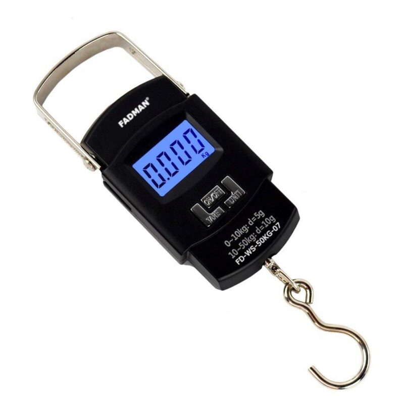 FADMAN DIGITAL HEAVY DUTY PORTABLE 50KG SCALE FOR KITCHEN AND LUGGAGE Portable 50Kg Scale for Kitchen and Luggage | weight machine for Home kitchen Digital weighing hook scale ,Kitchen weighing scale kitchen, Black