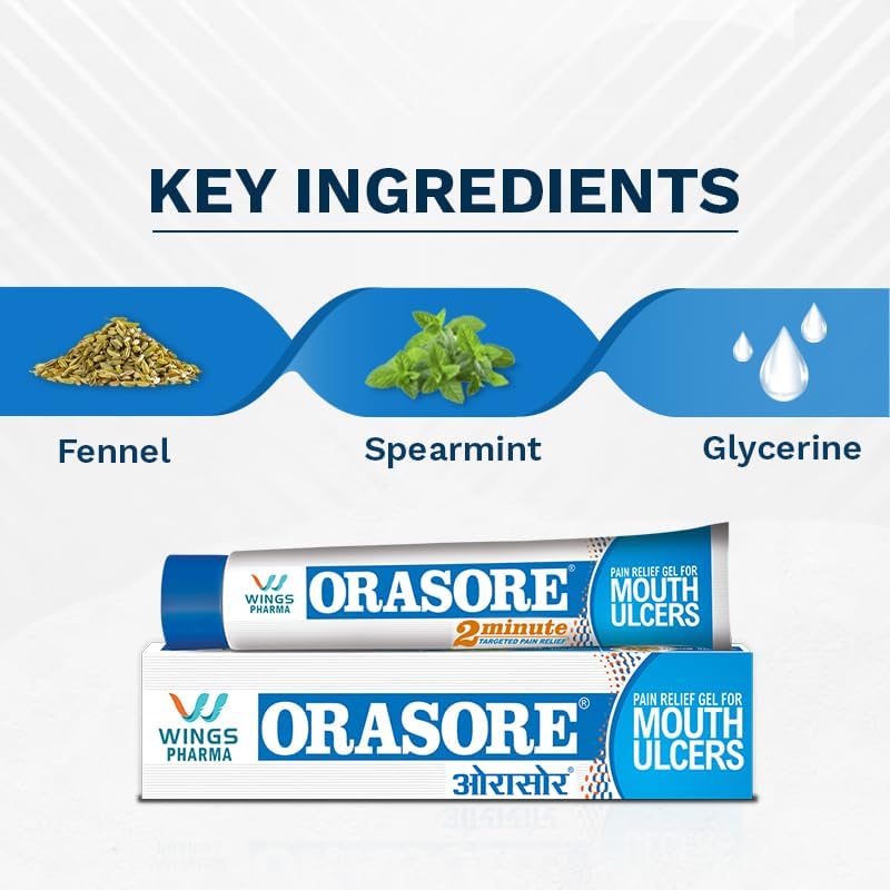 ORASORE Ultimate Oral Care Combo Pack With 1 Unit Each Of Mouth Ulcer Gel 12Gm, Mouth Ulcer Tablets (10) With Free Pen And Clear Mouth Wash (100Ml) - Image 7