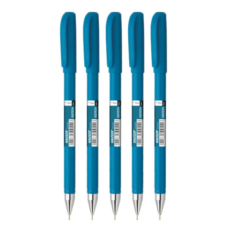 Hauser Aerox 0.6 mm Ball Pen Pouch Pack - Blue Ink