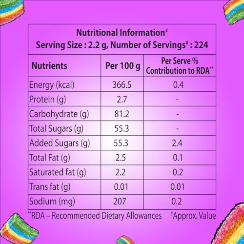 Chupa Chups Sour Bites, Mixed Fruit Flavour, Soft & Chewy Toffee Pack, 8 X 61.6 G, 493 Grams - Image 4