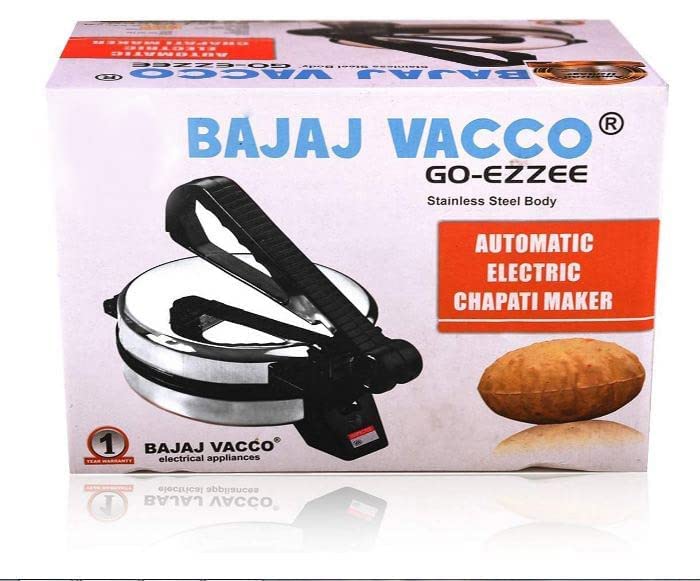 BAJAJ VACCO New Go-Ezzee Chapati/Roti/Khakhra Maker, Mc-02 - Marble (Spatter) Nonstick Coating Wattage 900 Watts, Stainless Steel - Image 3