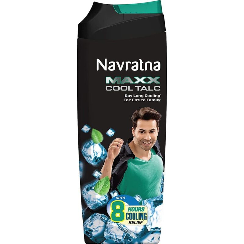 Navratna Maxx Cool Talc |Ice Cooling Effect |For Last Lasting Freshness and Fragrance|Instant Sweat Control, 400gm&Navratna Active Deo for Unisex, 400g - Image 7