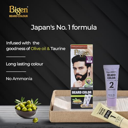 Bigen Professional Beard colour B103 Dark Brown| Leaves no Stains, 40g+40g - Image 6