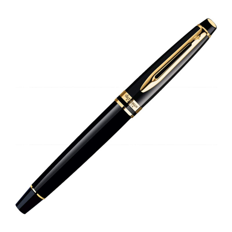 Waterman Expert Gold Trim Fountain Pen, Fine Nib (Black) - Image 7