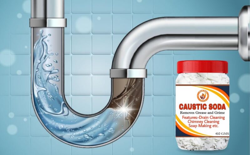 RICH FOX® Caustic Soda for Soap Making, Drain Cleaning, Chimney Cleaning– Fast-Acting Formula to Clear Blockages Instantly – Best Chimney & Drain Cleaner Flakes and Soap Making Flakes- 450 Grams - Image 6