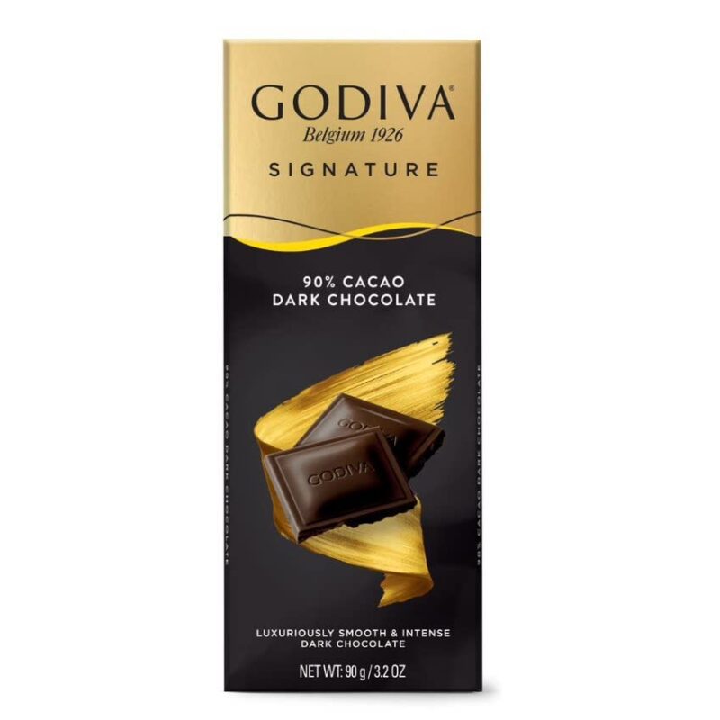 Godiva 90% Dark Chocolate Bar, 90g