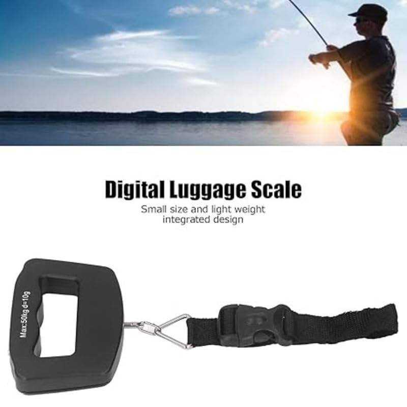Drumstone (FIRST TIME IN INDIA WITH ๐๐ ๐๐๐๐๐ ๐๐๐๐๐๐๐๐) Electronics Travel Luggage Scale, Digital Luggage Weighing Scales for Suitcase with Temperature Reading 50 Kg Capacity (Black) - Image 3