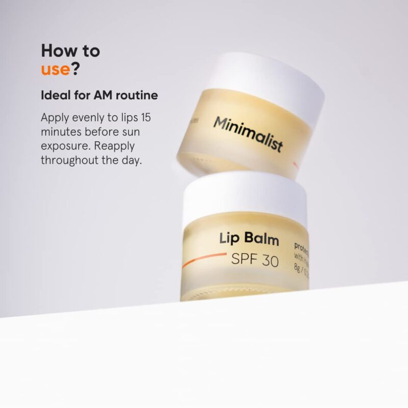 Minimalist Spf 30 Lip Balm With Ceramides & Hyaluronic Acid | Lip Protection & Nourishment | For Women & Men | 8 Gm, Off White - Image 5