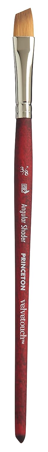 Princeton Velvetouch Short Handle Angle Shader Paintbrush (3/8 Inches)