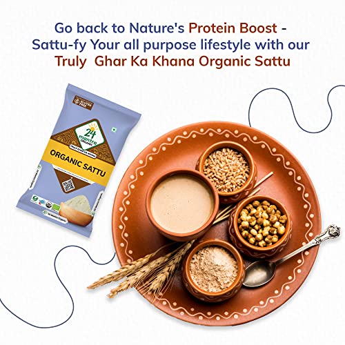 24 Mantra Organic Sattu Atta - 500gms | 100% Organic | Chemical Free & Pesticides Free | Roasted Chickpeas - Image 6