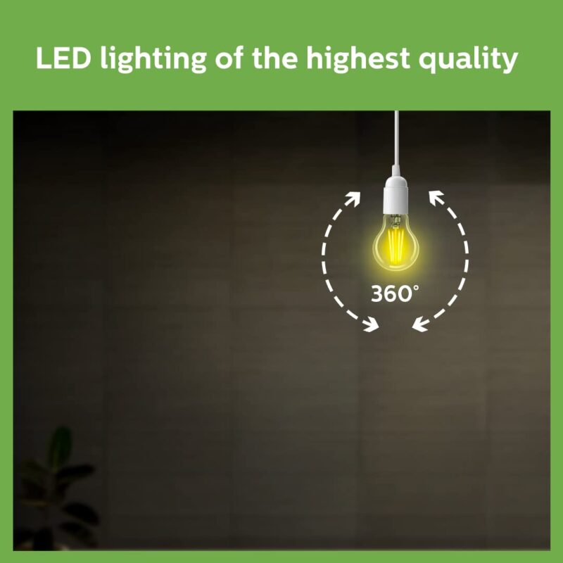 PHILIPS Full Glow 9-watt B22 Clear LED Bulb | Warm White, Pack of 2 - Image 4