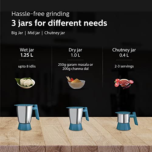 Philips HL7535/01 Mixer Grinder, 500W, 3 Jars with 5 Year Warranty on Motor, Bigger jar sizes - Image 6