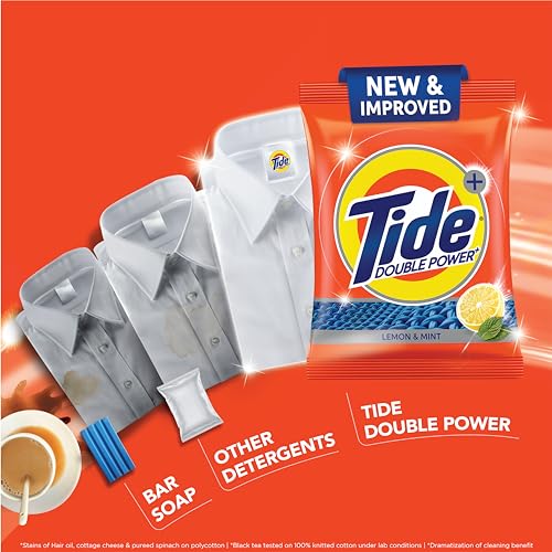 Tide Plus Detergent Washing Powder with Extra Power Lemon and Mint Pack - 500 g - Image 5