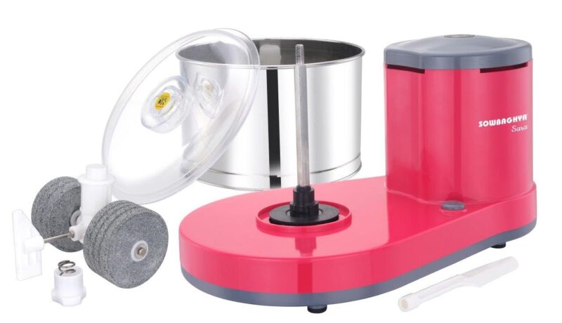 Sowbaghya Sara 2Ltr Table Top Wet Grinder with Coconut Scrapper & Atta Kneader (Pink) | Heavy Duty Motor | Ideal for Your Kitchen | 2Ltr Wet Grinder for All Kinds of Batter for South Indian Dishes - Image 4