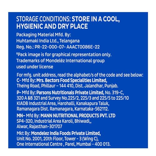 Cadbury Oreo Vanilla Flavour Creme Sandwich Biscuit Family Pack, 275.55 g - Image 2