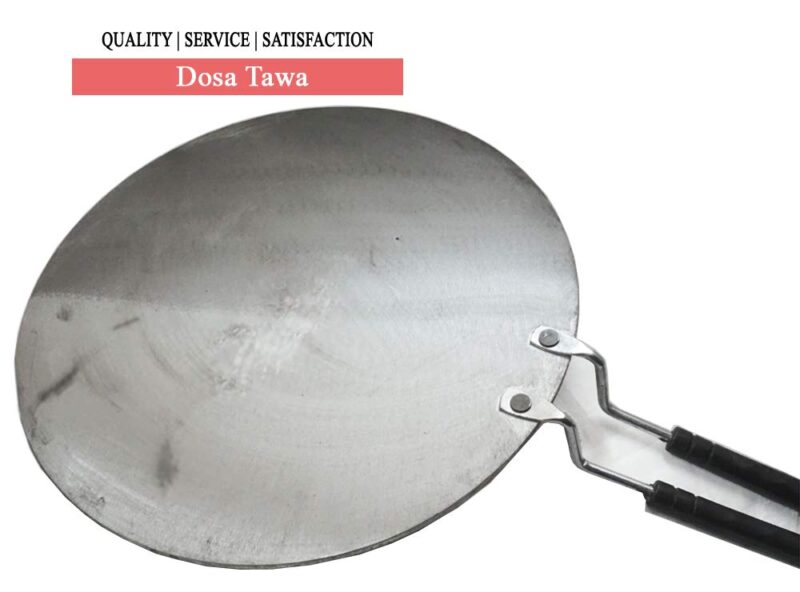 Super HK Iron Dosa Tawa Pure Iron with Handle 12 inch Width Especially Designed for Dosa/South Indian Dishes (Silver) - Image 2
