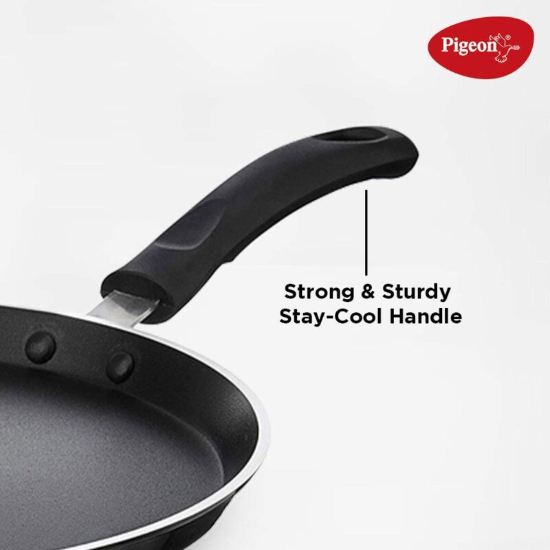 Pigeon by Stovekraft Special Non-Stick Aluminium Flat Tawa, 280mm, Black - Image 6