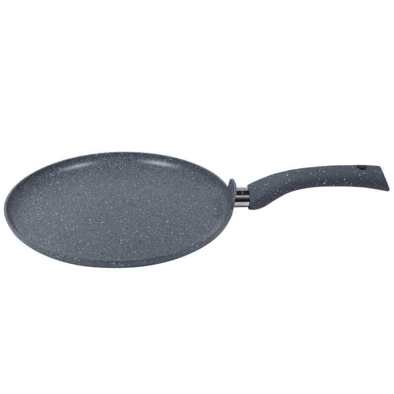 Wonderchef Granite Forged Non-Stick and PFOA-Free Aluminium Indian Cooking Dosa Tawa Crepe Pan, 24 cm Pan, Grey - Image 5