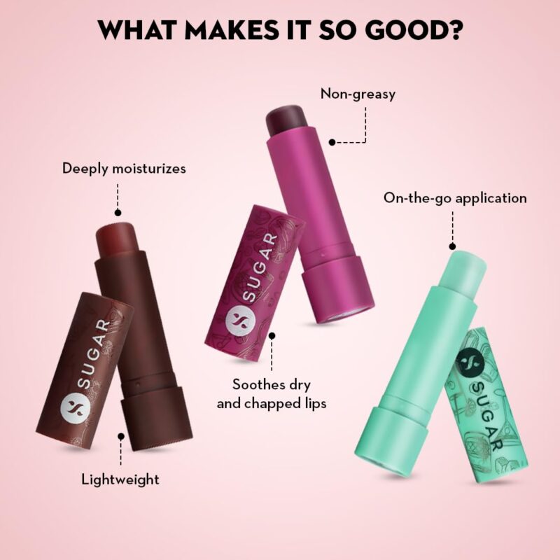 SUGAR Cosmetics Tipsy Lip Balm For Dry & Chapped Lips With Vitamin E, Shea Butter and Jojoba Oil | Lip Protection & Nourishment | LipBalm with SPF | 4.5gm - 02 Cosmopolitan - Image 5